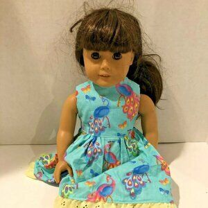 American Girl Brunette Doll 2008 PA8579, 4 Dresses, Preowned, Clean